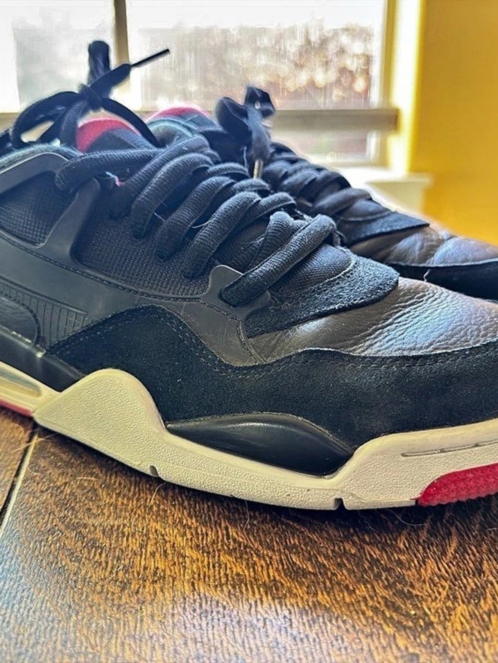 Nike Air Jordan 4 RM Bred Black White Varsity Red